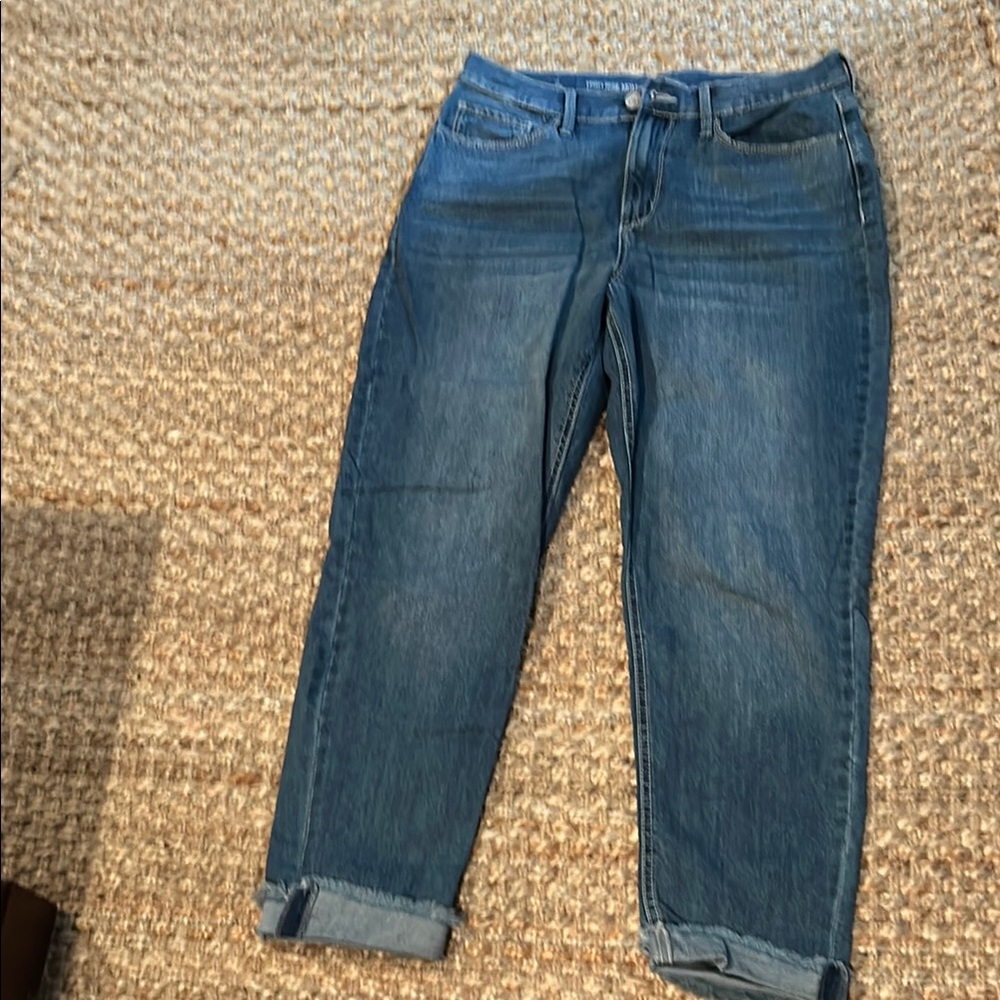 So High Rise Mom Jeans Raw Edge 13